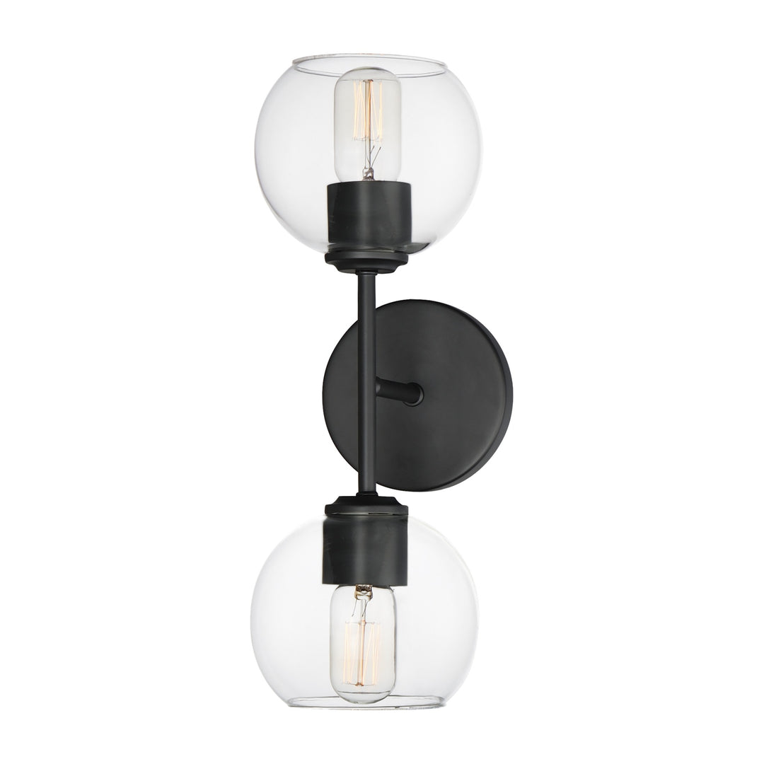 Knox 2-Light Wall Sconce by Studio M Lighting in Black