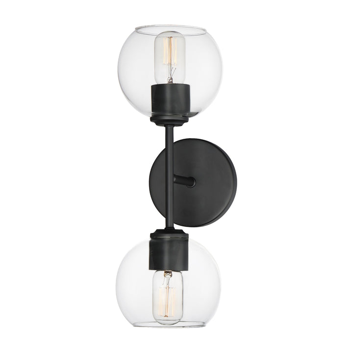 Knox 2-Light Wall Sconce by Studio M Lighting in Black