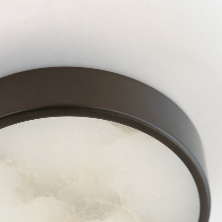 Slab 5.5 LED Alabaster Flush Mount by Studio M Lighting – lifestyle