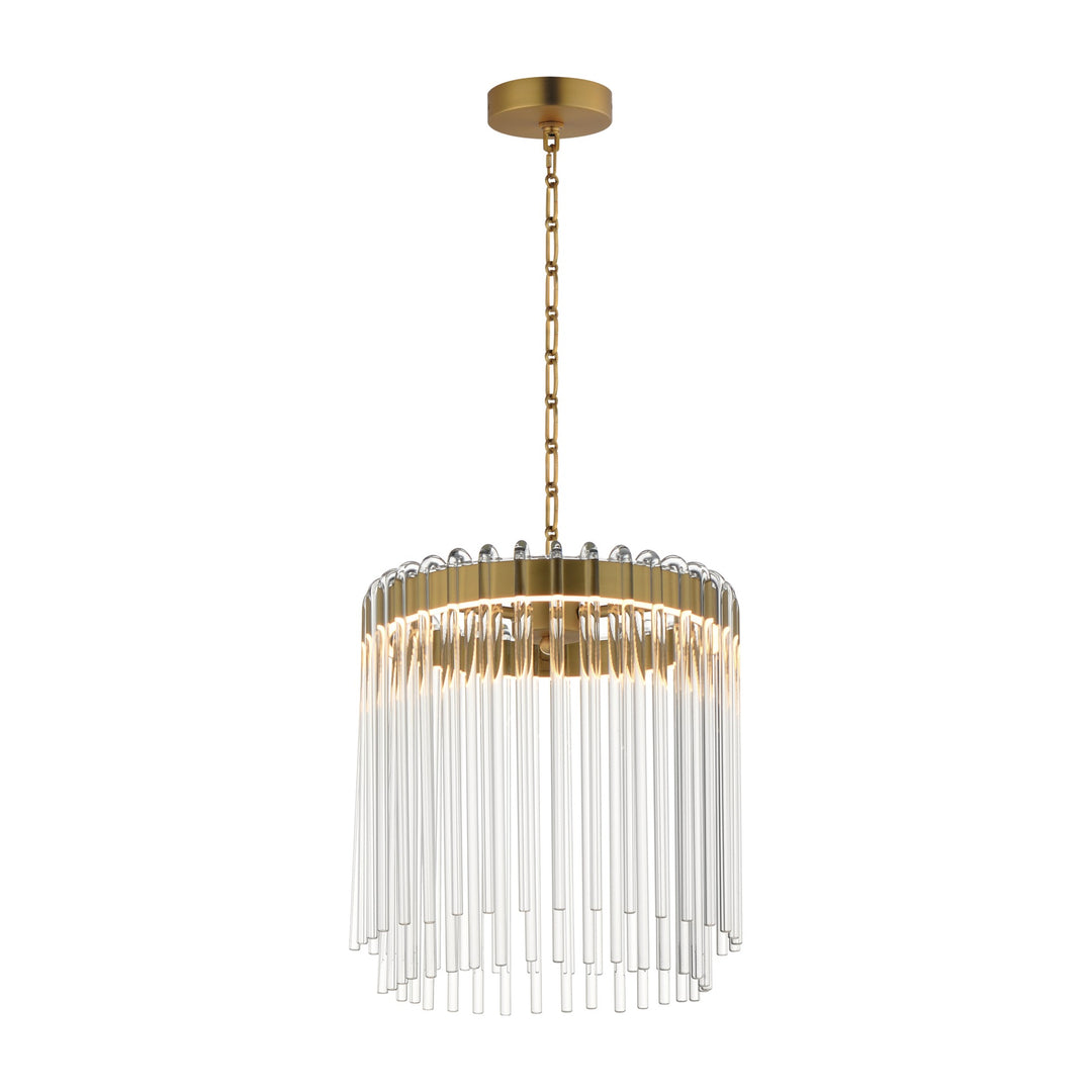 Jolie 11 LED Pendant by Studio M Lighting in Natural Aged Brass