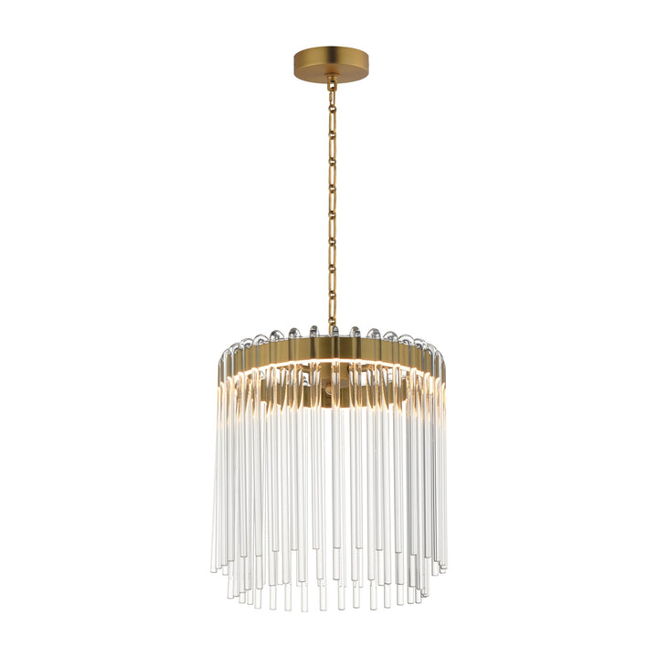 Jolie 11 LED Pendant by Studio M Lighting in Natural Aged Brass