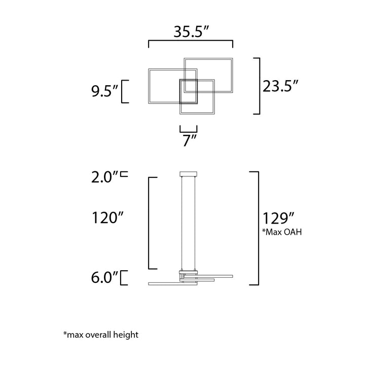 Traverse LED Pendant 251515 by Studio M Lighting – line drawing