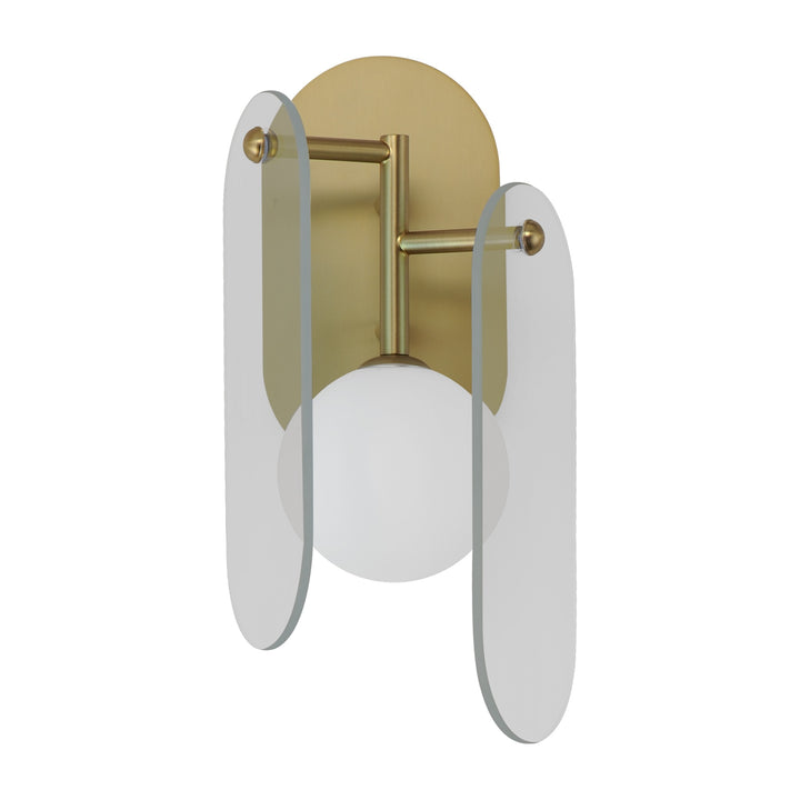 Megalith - Glass Megalith LED Wall Sconce by Studio M Lighting in Natural Aged Brass