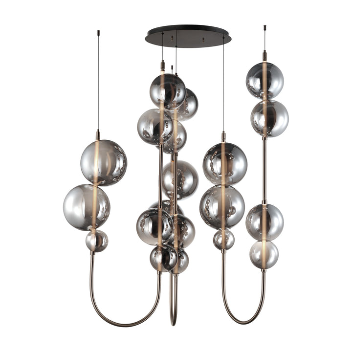 Dreamer 54" LED Cord Hung Pendant by Studio M Lighting in Black Chrome