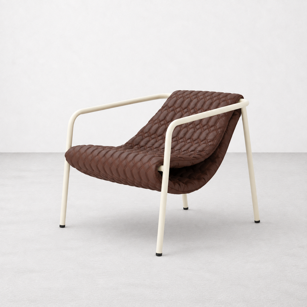 Liz Chair | Quilted Cocoa by Interior Moderna