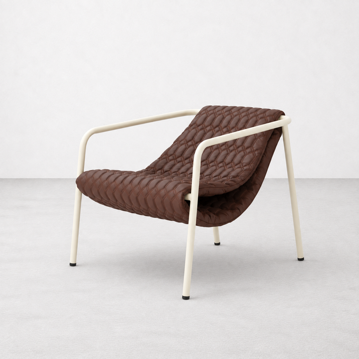 Liz Chair | Quilted Cocoa by Interior Moderna