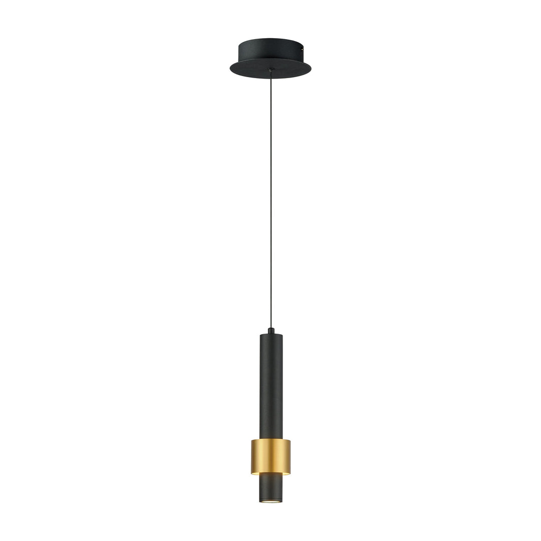 Reveal 1-Light LED Pendant by Studio M Lighting in Black / Gold