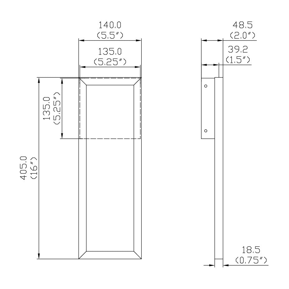 Celeste 16 LED Outdoor Wall Sconce - 5CCT by Studio M Lighting – line drawing