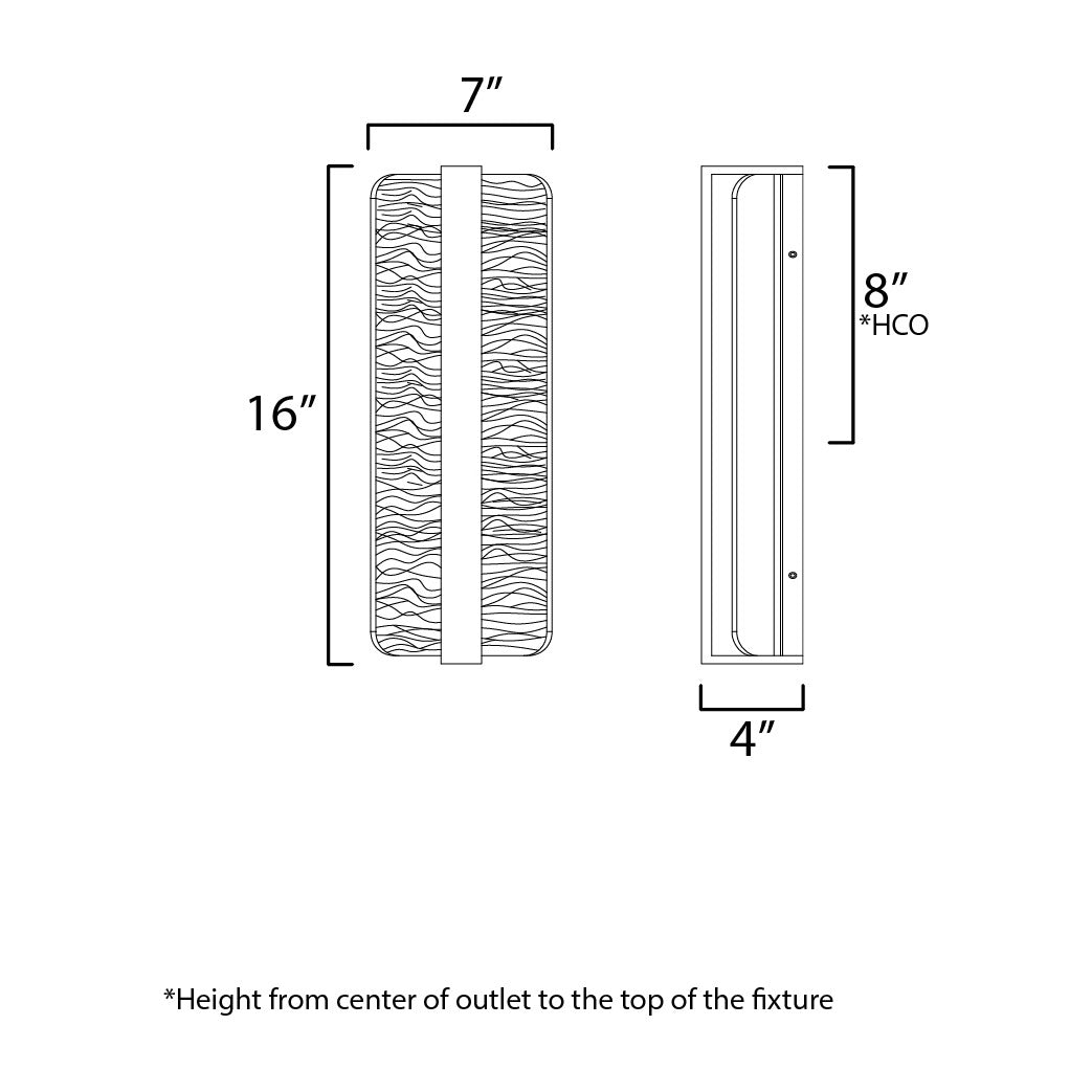 Terra 16 LED Outdoor Wall Sconce by Studio M Lighting – line drawing