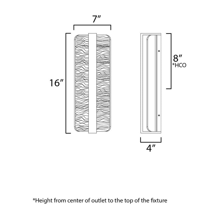 Terra 16 LED Outdoor Wall Sconce by Studio M Lighting – line drawing