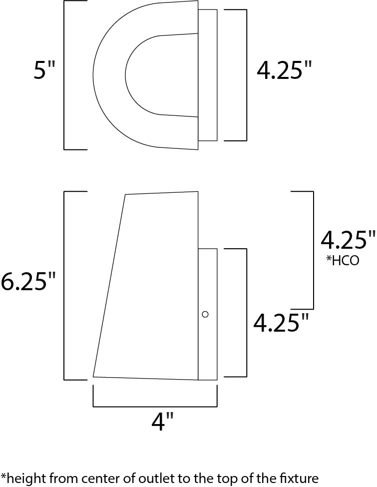 Mini Wall Mount by Studio M Lighting – line drawing