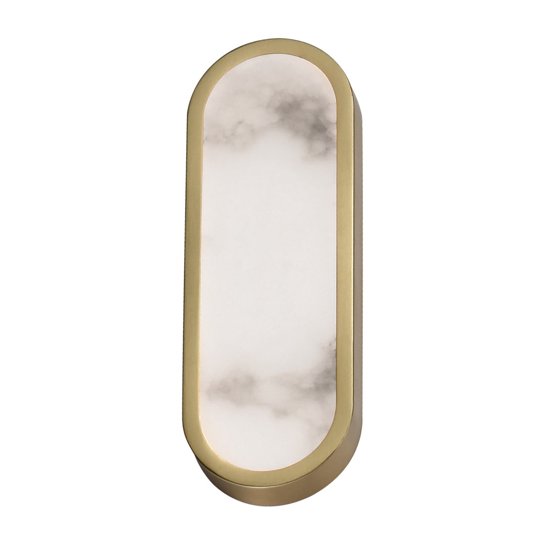 Plinth 15 LED Alabaster Wall Sconce by Studio M Lighting in Natural Aged Brass