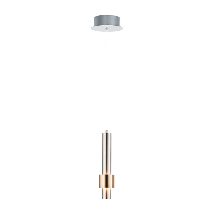Reveal 1-Light LED Pendant by Studio M Lighting in Satin Nickel / Satin Brass