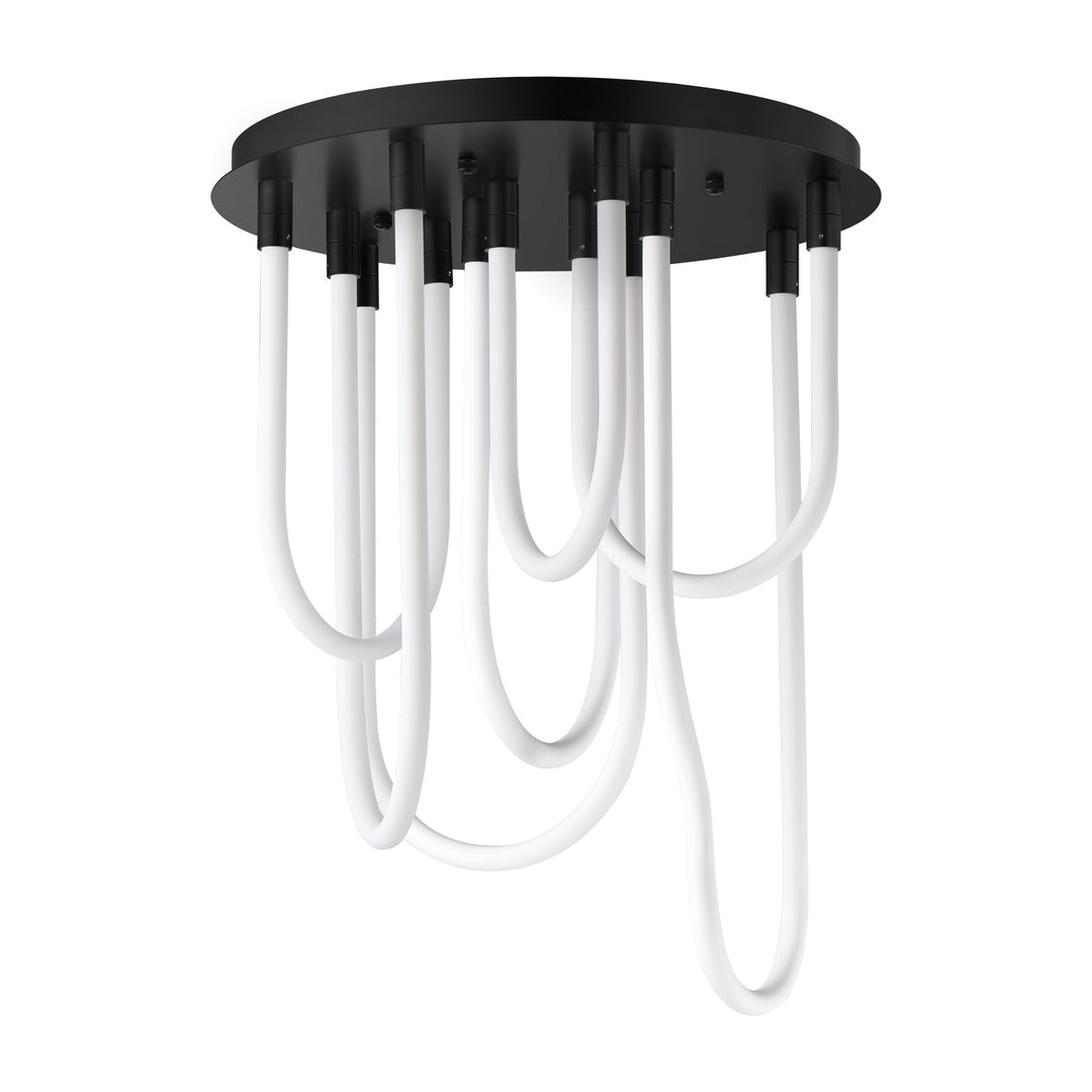 Soleil 7-Light LED RD Flush Mount by Studio M Lighting in Black