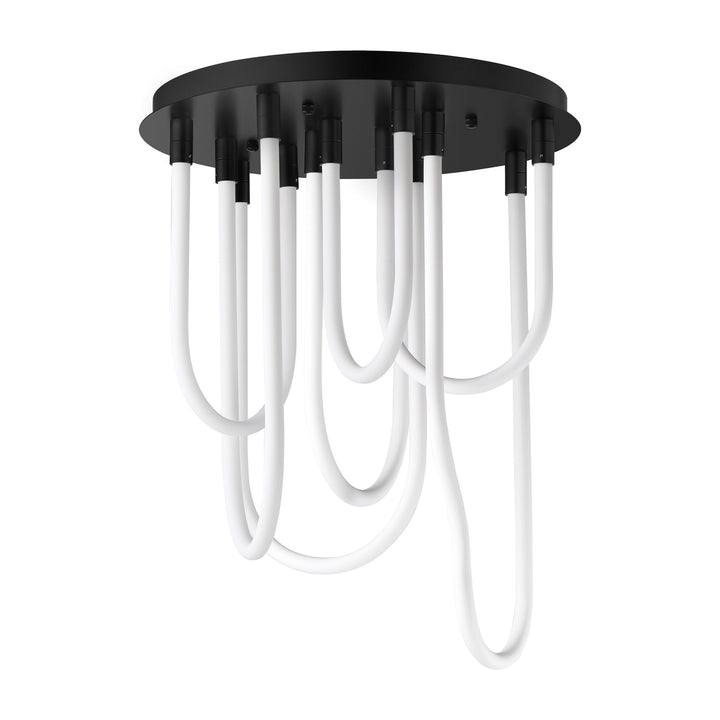 Soleil 7-Light LED RD Flush Mount by Studio M Lighting in Black