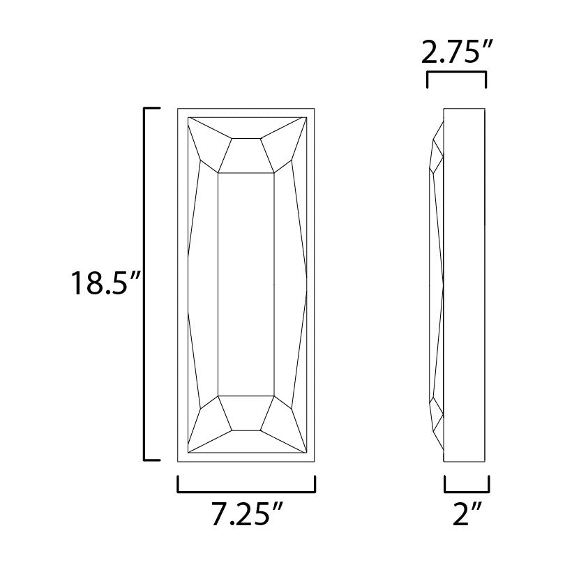 Medallion 1-Light Linear LED Sconce by Studio M Lighting – line drawing