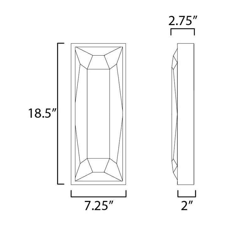 Medallion 1-Light Linear LED Sconce by Studio M Lighting – line drawing