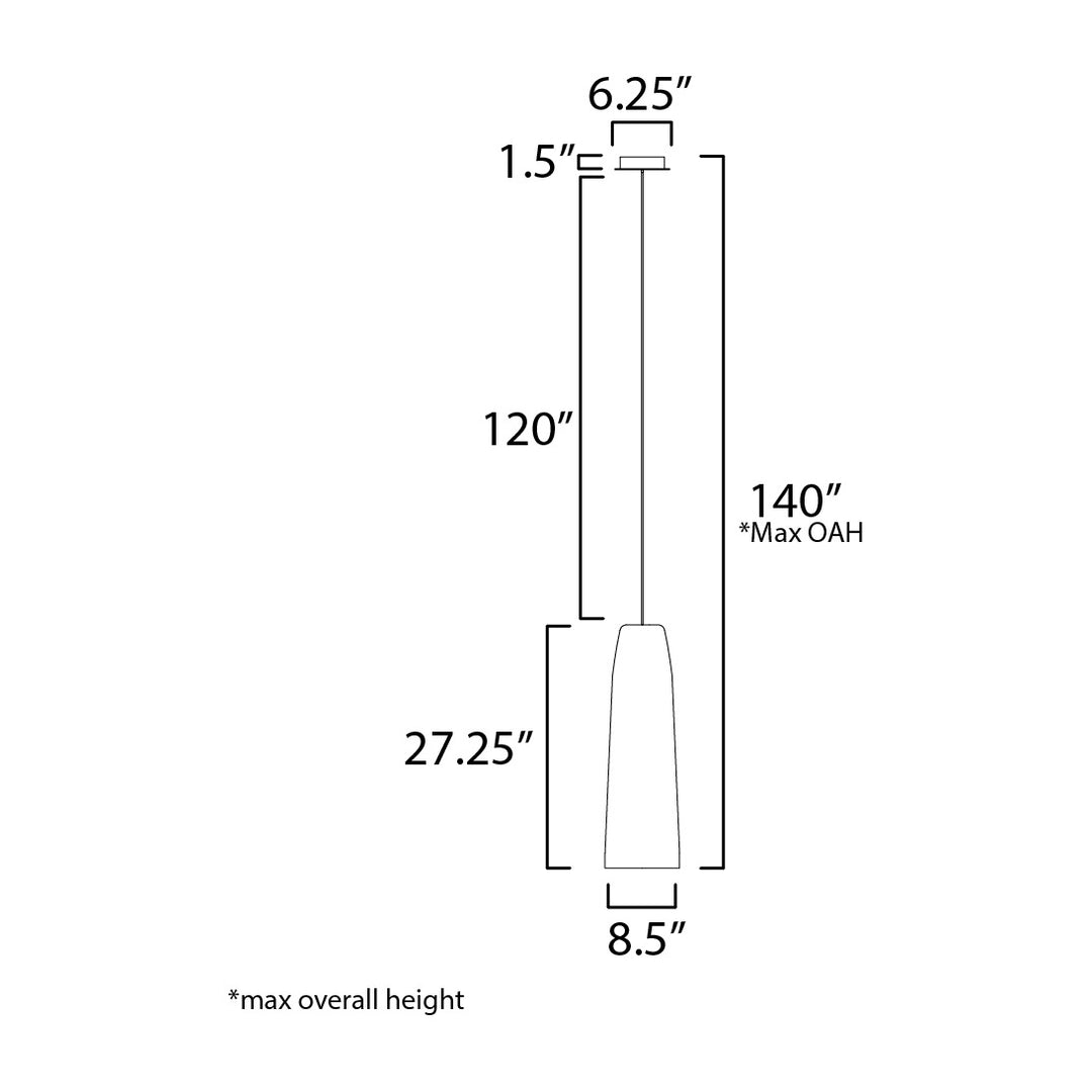 Stream Extra Large LED Pendant by Studio M Lighting – line drawing