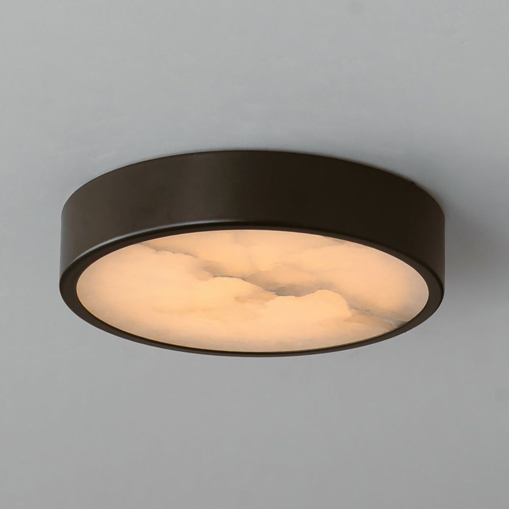 Slab 5.5 LED Alabaster Flush Mount by Studio M Lighting – lifestyle