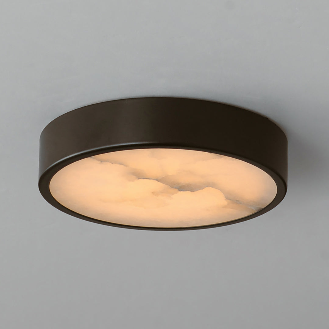 Slab 5.5 LED Alabaster Flush Mount by Studio M Lighting – lifestyle