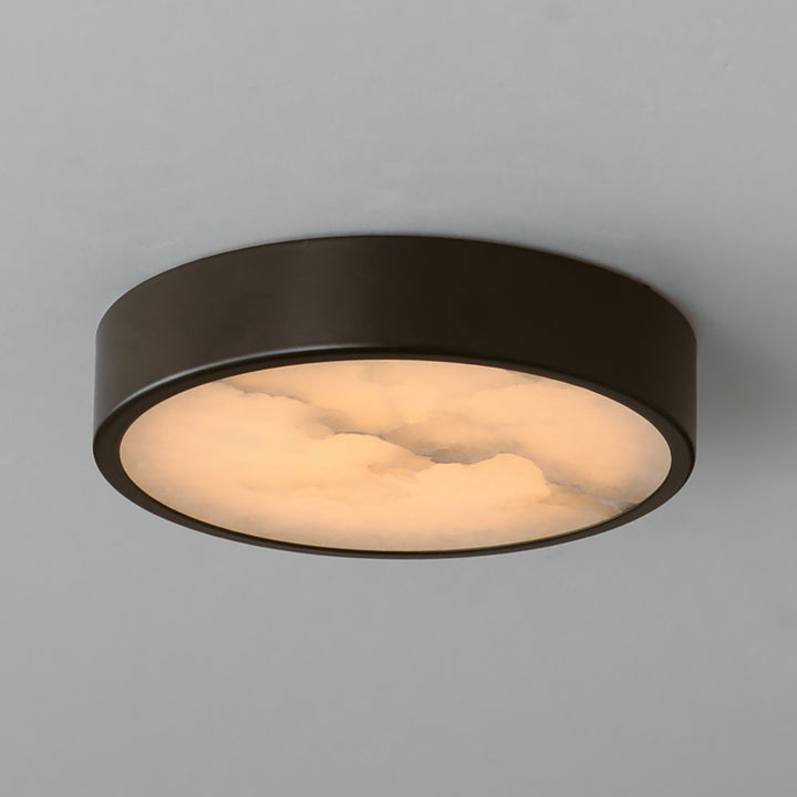 Slab 5.5 LED Alabaster Flush Mount by Studio M Lighting – lifestyle