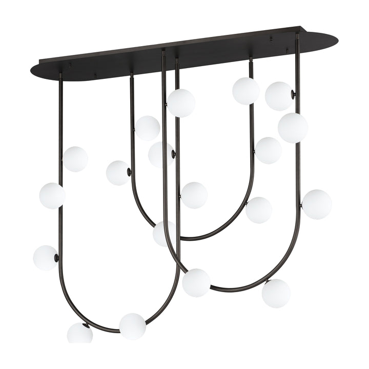 Contour 19-Light Fixed Stem Ceiling Light by Studio M Lighting in Brushed Bronze