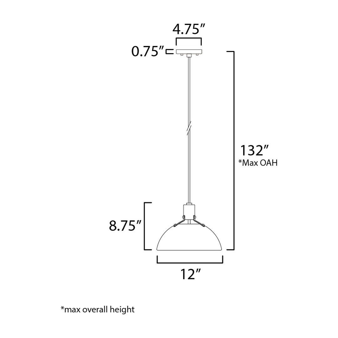 Dawn 12.5 Pendant by Studio M Lighting – line drawing