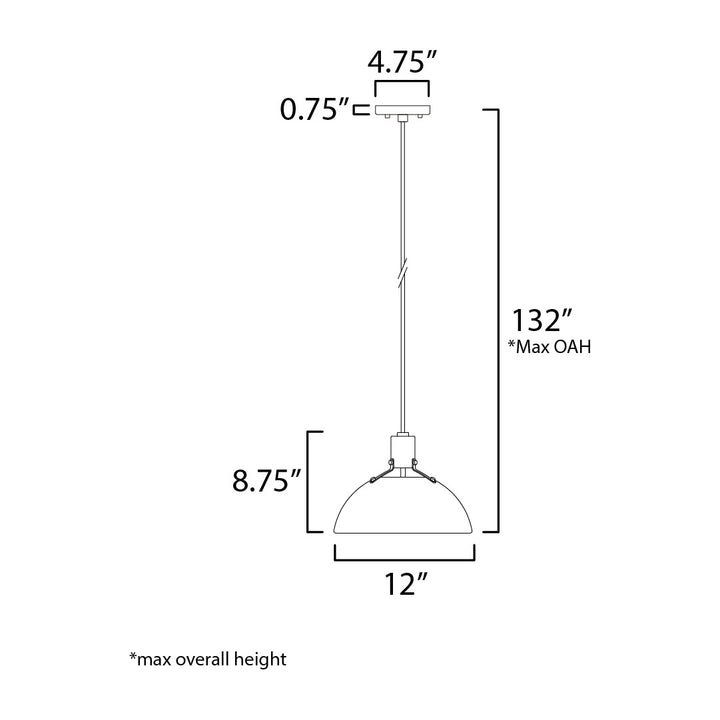 Dawn 12.5 Pendant by Studio M Lighting – line drawing