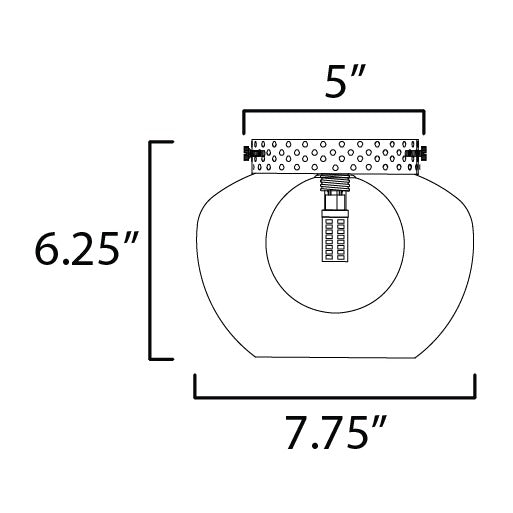 Incognito 8" Surface Mount by Studio M Lighting – line drawing