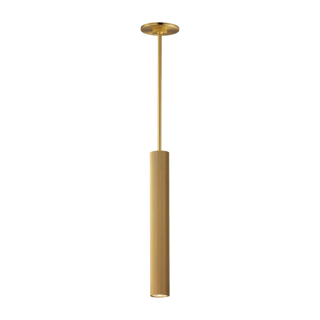 Reeds 1-Light LED Pendant - Stem Hung by Studio M Lighting in Gold