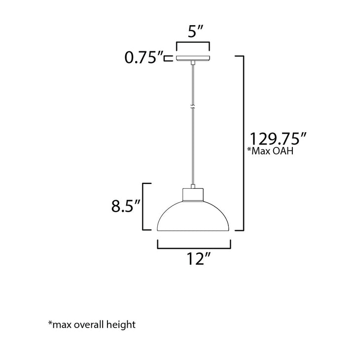 Rockport 1-Light Pendant 35144 by Studio M Lighting – line drawing