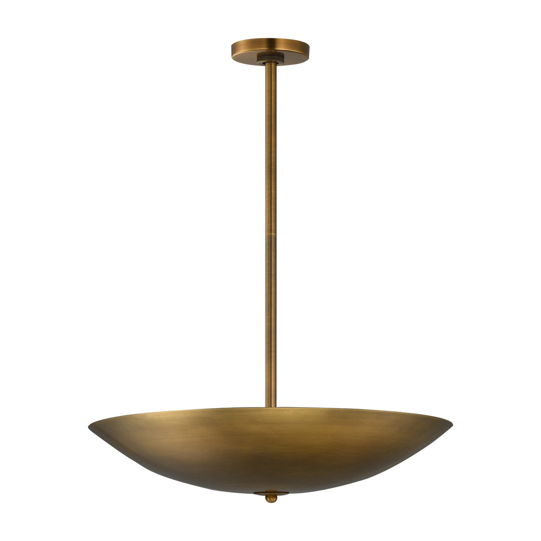 Vesta 24" LED Pendant/Semi-Flush by Studio M Lighting in Weathered Brass