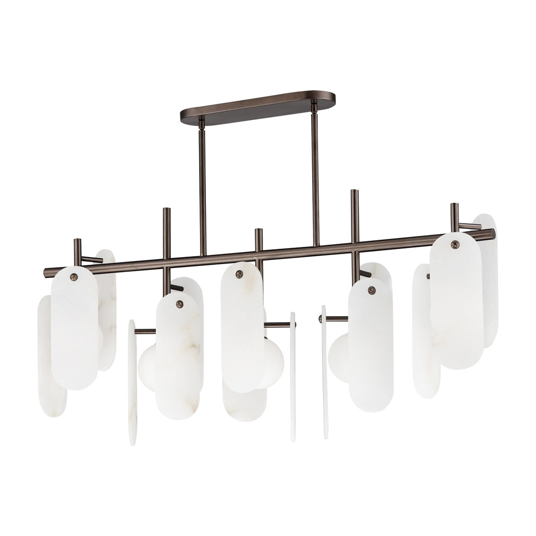 Megalith - Glass Megalith 5-Light Linear by Studio M Lighting in Brushed Bronze