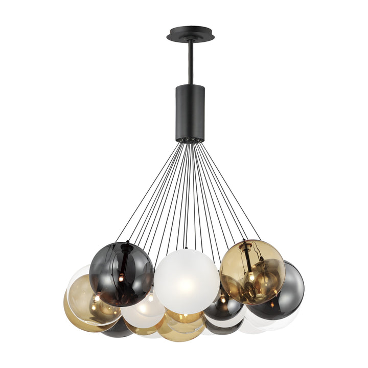Burst 20-Light LED Pendant by Studio M Lighting in Black