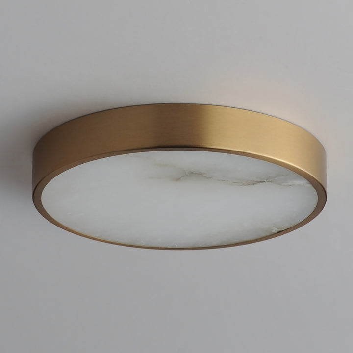 Slab 7 LED Alabaster Flush Mount by Studio M Lighting – lifestyle