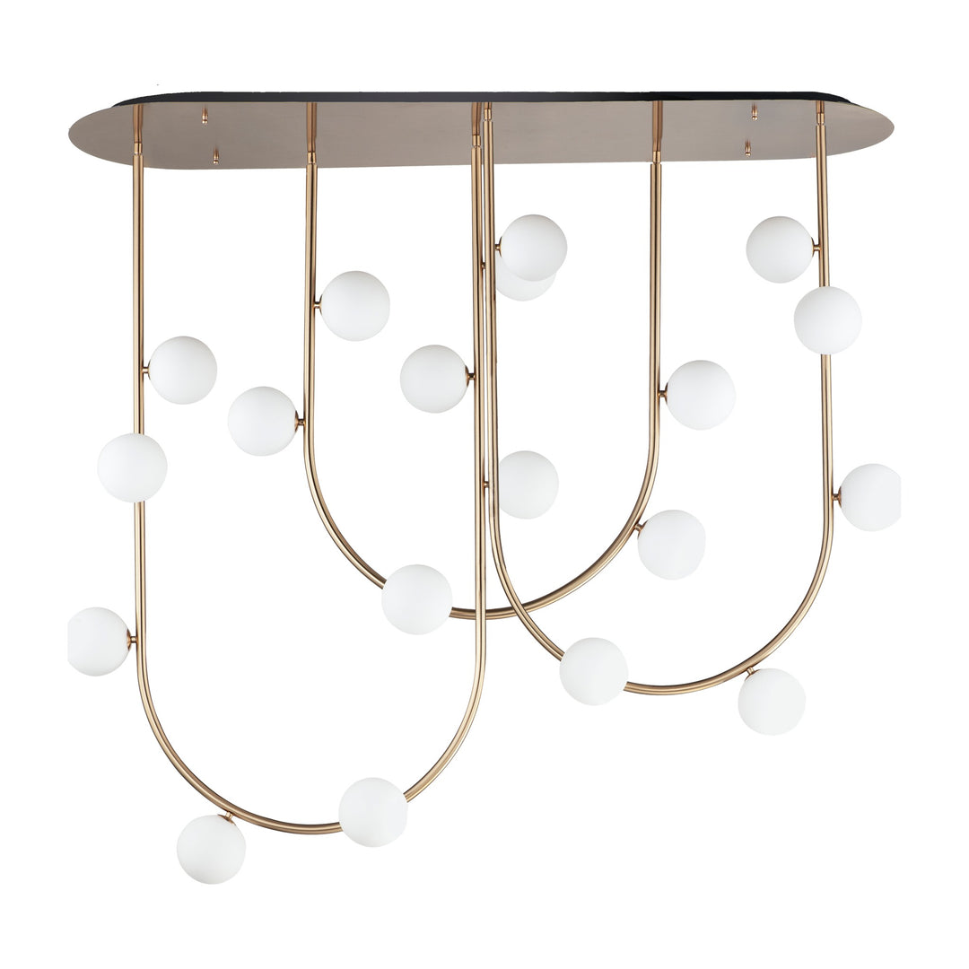 Contour 19-Light Fixed Stem Ceiling Light by Studio M Lighting in Heritage