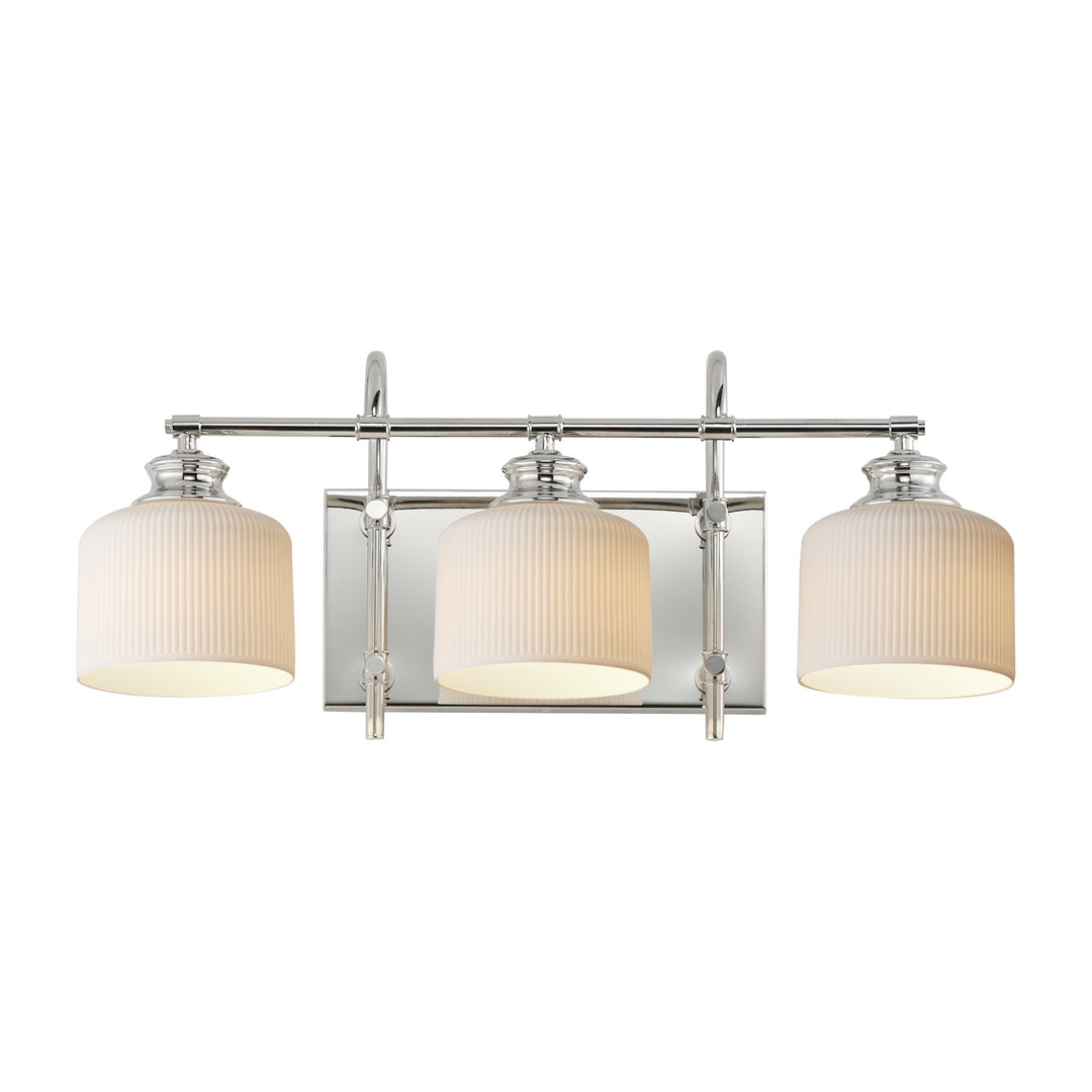 Bisque 3-Light Bath Vanity by Studio M Lighting in Polished Nickel