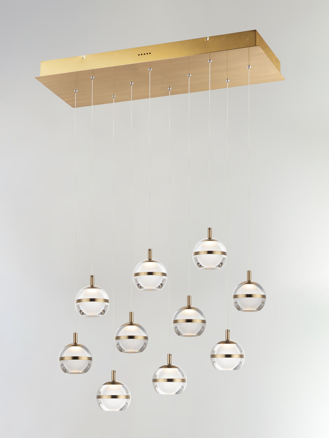 Swank LED 10-Light Rectangular Pendant by Studio M Lighting – lifestyle