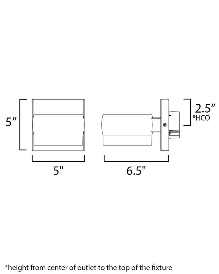Modular Can 1-Light LED Sconce by Studio M Lighting – line drawing