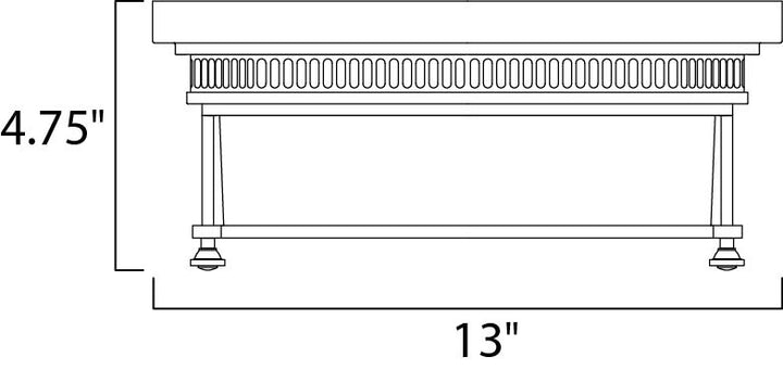 Wharf 2-Light Flush Mount by Studio M Lighting – line drawing