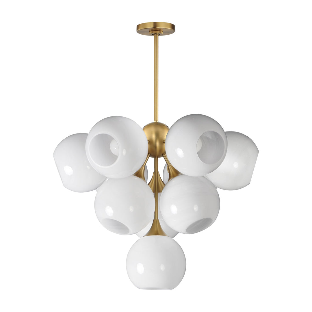 Neve 10-Light Pendant by Studio M Lighting in Natural Aged Brass