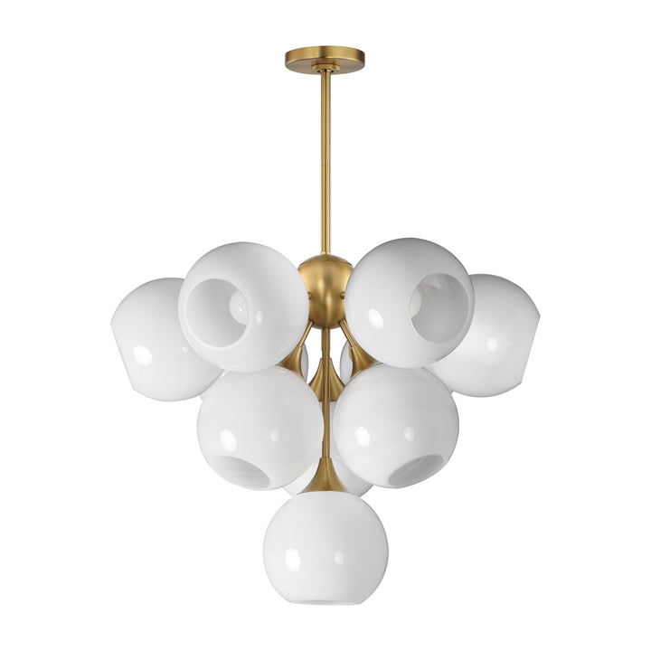 Neve 10-Light Pendant by Studio M Lighting in Natural Aged Brass