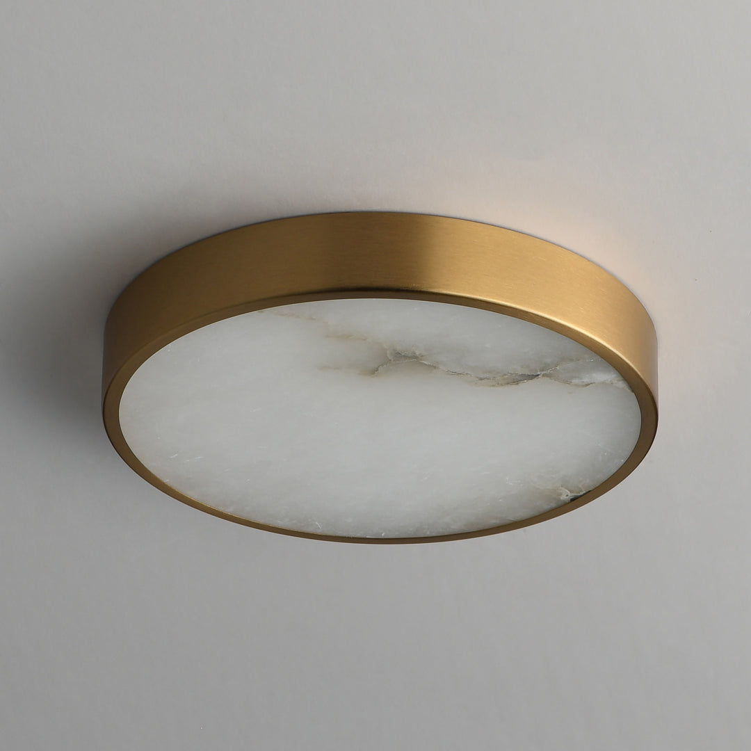 Slab 7 LED Alabaster Flush Mount by Studio M Lighting – lifestyle