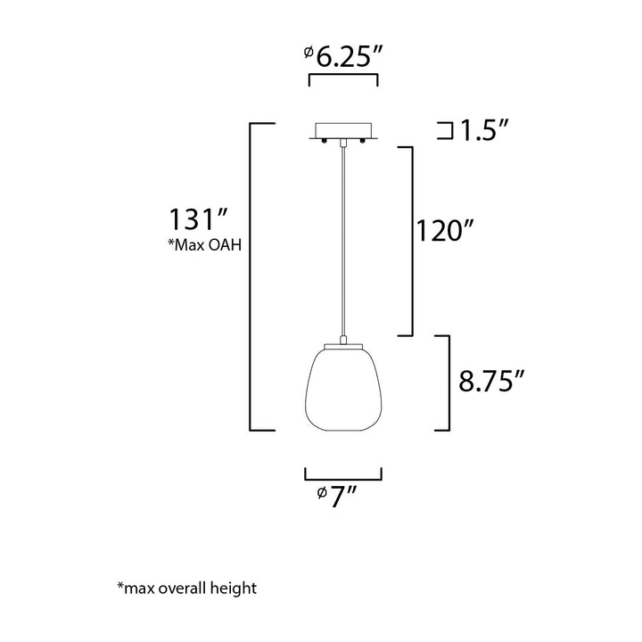 Soji LED 2-Light Pendant 255063 by Studio M Lighting – line drawing