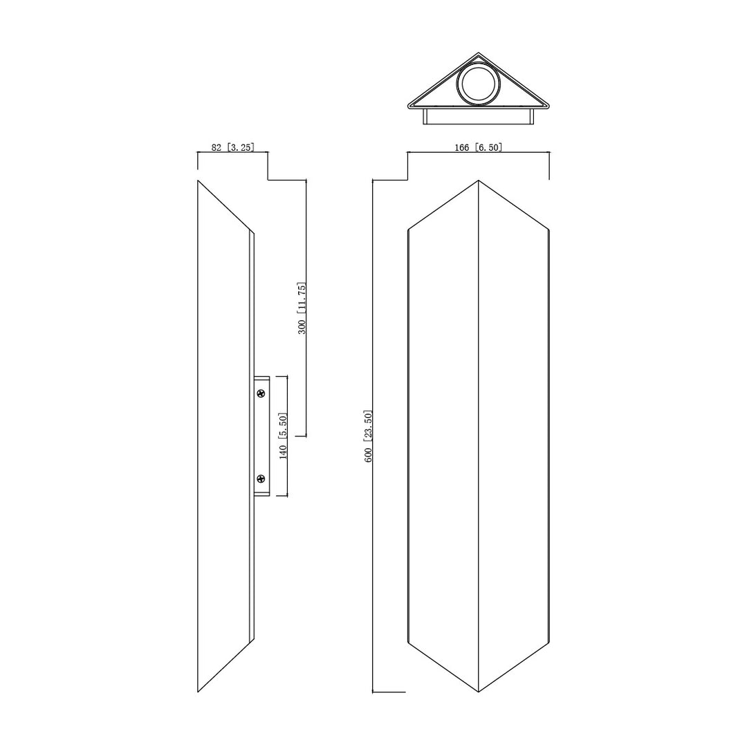 Fractal LED Outdoor Sconce 451564 by Studio M Lighting – line drawing