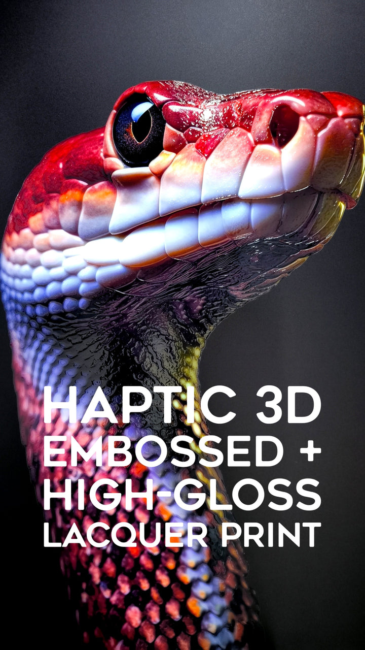 Venom Noir — Haptic 3D Embossed + High-Gloss Lacquer Print Insigne Art Design