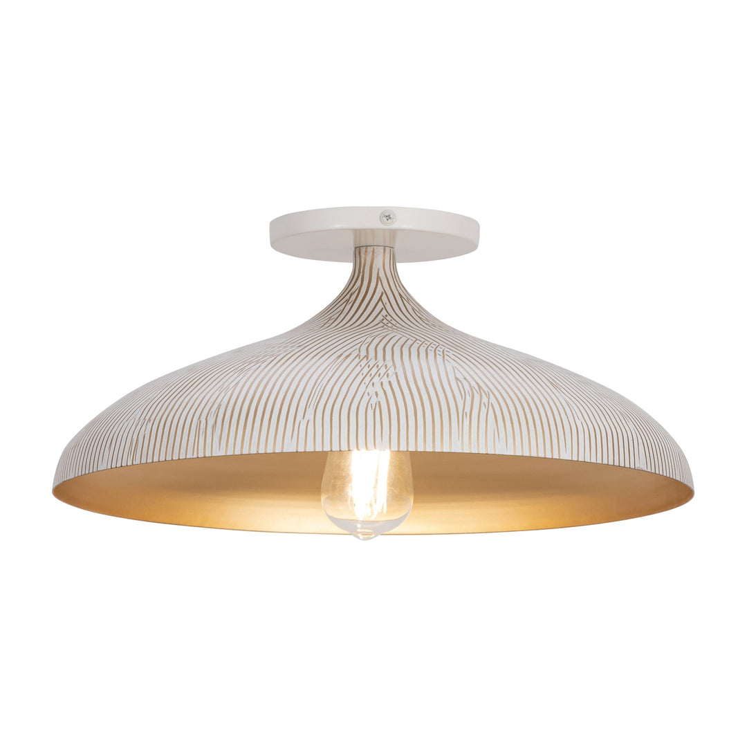 Fleur Flush Mount by Studio M Lighting in White/Gold