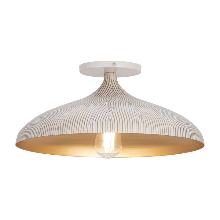 Fleur Flush Mount by Studio M Lighting in White/Gold