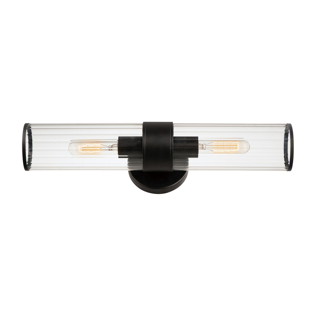 Crosby 2-Light Wall Sconce by Studio M Lighting in Black
