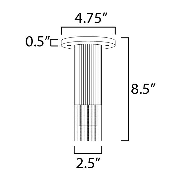 Reeds LED Flush Mount by Studio M Lighting – line drawing